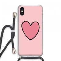 Hartje: iPhone XS Max Transparant Hoesje met koord