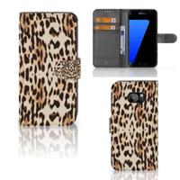 Samsung Galaxy S7 Edge | Telefoonhoesje | Met pasjeshouder | Leopard Samsung Galaxy S7 Edge | Telefoonhoesje | Met pasjeshouder | Leopard