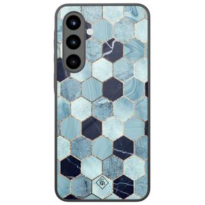 Samsung Galaxy A56 glazen hardcase - Blue cubes