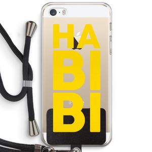 Habibi Blue: iPhone 5 / 5S / SE Transparant Hoesje met koord