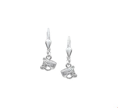 TFT Oorhangers Paardenhoofd Zilver Glanzend 22 mm x 8 mm
