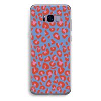 Leopard blue: Samsung Galaxy S8 Plus Transparant Hoesje