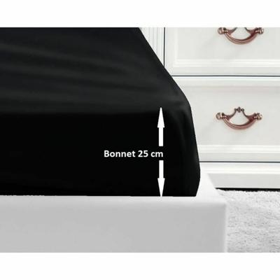 Verstelbaar onderlaken Lovely Home Zwart 90 x 190
