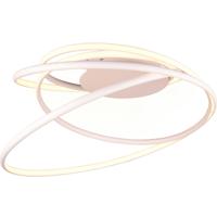 LED Plafondlamp - Trio Select Nala - 1 Lichtpunt van 57 Watt - Dimbaar - Aanpasbare Lichtkleur - IP20 - Mat Wit - Metaal