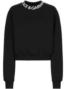 Dolce & Gabbana sweat en coton mélangé à logo imprimé - Noir