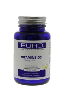 Puro Vitamine D3 75mcg 100Capsules