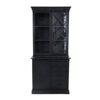 Vtw Living - Opbergkast - Kast - Buffetkast - Zwart - 195 cm hoog