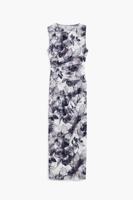 Bloemen midi-jurk - BLACK - XL