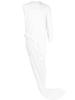 Rick Owens DRKSHDW woven long-line T-shirt - Blanc