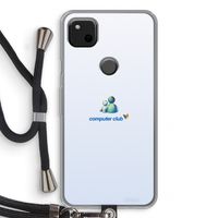 MSN: Pixel 4a Transparant Hoesje met koord MSN: Pixel 4a Transparant Hoesje met koord