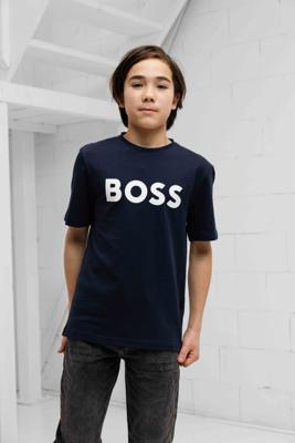 Hugo Boss Logo T-Shirt Kids Donkerblauw - Maat 7/8 jaar - Kleur: Donkerblauw | Soccerfanshop
