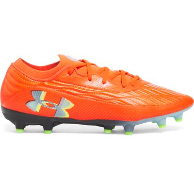 Under Armour Magnetico Pro 4.0 Gras Voetbalschoenen (FG) Oranje Grijs Neongeel
