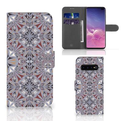 Samsung Galaxy S10 Plus | Bookcase | Flower Tiles