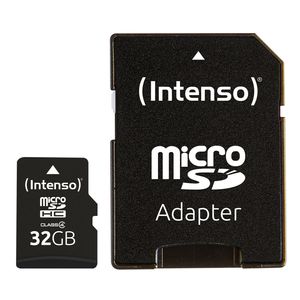 Intenso 32 GB Micro SDHC-Card microSDHC-kaart 32 GB Class 4 Incl. SD-adapter