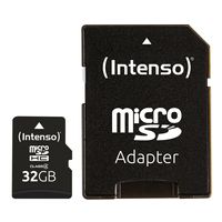 Intenso 32 GB Micro SDHC-Card microSDHC-kaart 32 GB Class 4 Incl. SD-adapter - thumbnail