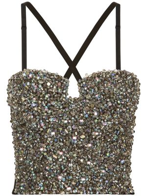 Dolce & Gabbana haut-corset strassé KIM DOLCE&GABBANA - Noir