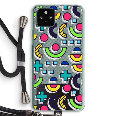 8-bit N°6: Pixel 5a 5G Transparant Hoesje met koord