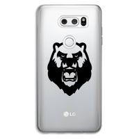 Angry Bear (black): LG V30 Transparant Hoesje