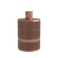 Calex lampholder E27 aluminium 3 rings model matt copper, cylinder cable clamp, max.250V-60W