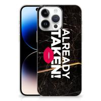iPhone 14 Pro Max | Siliconen hoesje | met naam Already Taken Black