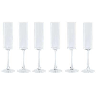 Champagneglas Home ESPRIT Transparant Kristal 160 ml (6 Stuks)