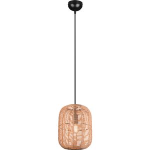 LED Hanglamp - Trion Tuna - E27 Fitting - 1-lichts - Rond - Mat Zwart - Aluminium