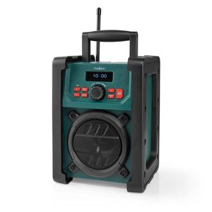 Nedis RDDB3100GN Bouwradio DAB+ FM 15W Bluetooth Wekker IP65 Groen/Zwart