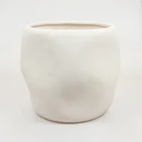 Lisboa organische bloempot voor binnen 40X40X36CM wit