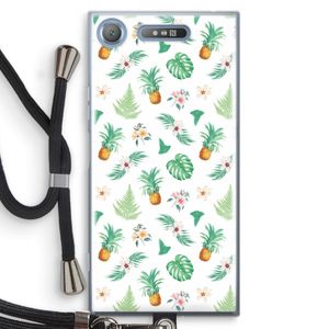Ananas bladeren: Sony Xperia XZ1 Transparant Hoesje met koord