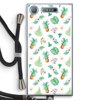 Ananas bladeren: Sony Xperia XZ1 Transparant Hoesje met koord