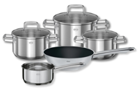 Rosle Pannenset Moments - Kookpannen + Deksels, Steelpan & Wokpan ø 28 cm - 5 Delig