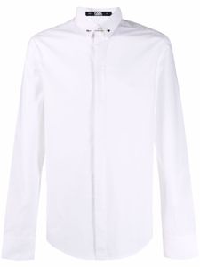 Karl Lagerfeld chemise en popeline à épingle à nourrice - Blanc