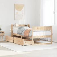 Bedframe zonder matras massief grenenhout 90x190 cm