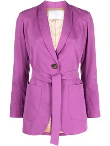 Société Anonyme blazer ceinturé à simple boutonnage - Violet