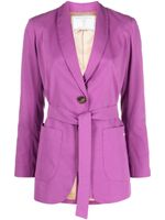 Société Anonyme blazer ceinturé à simple boutonnage - Violet