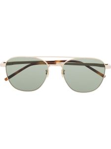 Saint Laurent Eyewear lunettes de soleil SL531 à monture aviateur - Or