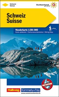 Wandelkaart Wanderkarte Schweiz - Zwitserland overzichtskaart | Kümmerly & Frey