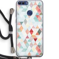 Gekleurde driehoekjes pastel: Huawei P Smart (2018) Transparant Hoesje met koord