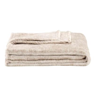 Leen Bakker - Plaid Xavier - 130x160 Cm - Polyester/Fleece - Taupe