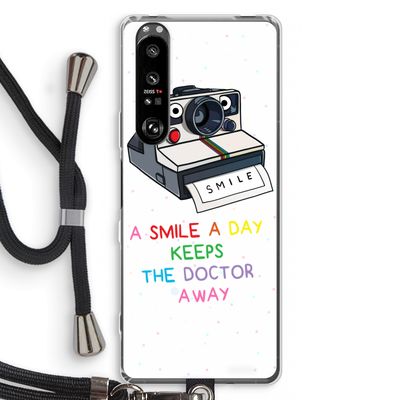 Smile: Sony Xperia 1 III Transparant Hoesje met koord
