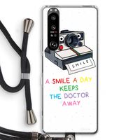 Smile: Sony Xperia 1 III Transparant Hoesje met koord
