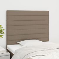 Hoofdborden 2 st 90x5x78/88 cm stof taupe