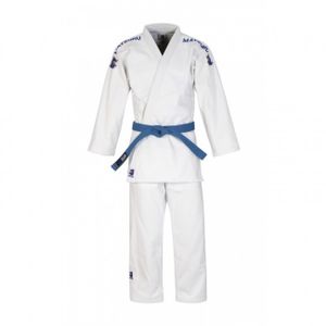 Matsuru judopak semi wedstrijd wit met blauwe labels