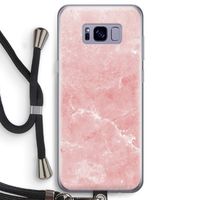 Roze marmer: Samsung Galaxy S8 Transparant Hoesje met koord