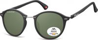 Montana zonnebril unisex panto matzwart/groen (MP22) - thumbnail