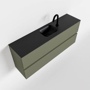 Toiletmeubel Mondiaz Ada | 120 cm | Meubelkleur Army | Lex wastafel Urban Midden | 1 kraangat