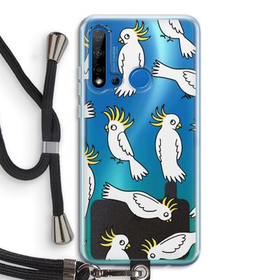 Papegaai: Huawei P20 Lite (2019) Transparant Hoesje met koord