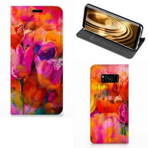 Bookcase Samsung Galaxy S8 Tulips