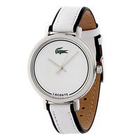 Lacoste horlogeband 2000501 / LC-33-3-14-0165 Leder Wit 14mm + wit stiksel - thumbnail