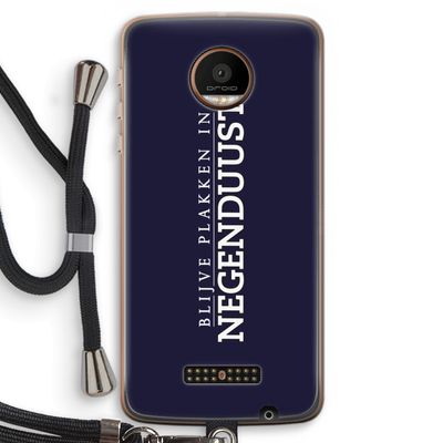 Blijve plakken in Negenduust: Motorola Moto Z Force Transparant Hoesje met koord